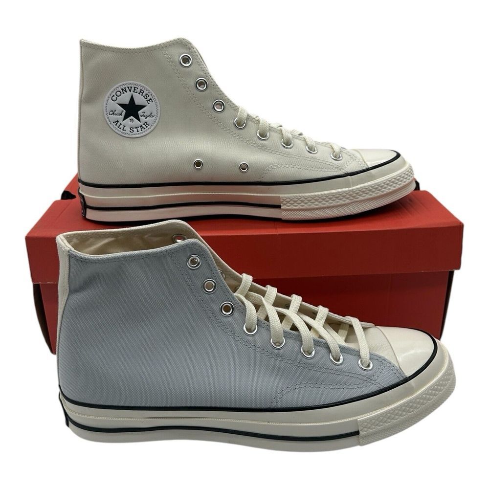 Converse Chuck 70 Hi Shoes Men's Size 12 Ghosted White‎ Blue Sneakers A04968C